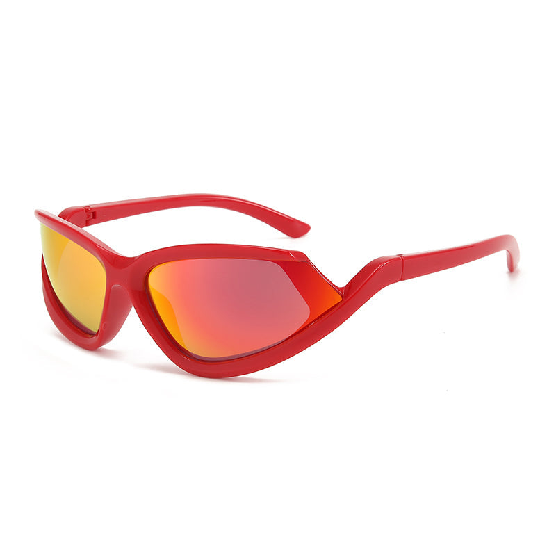 High-End Cycling Sunglasses – Sporty Notched Lens Design for Maximum UV Protection and Style