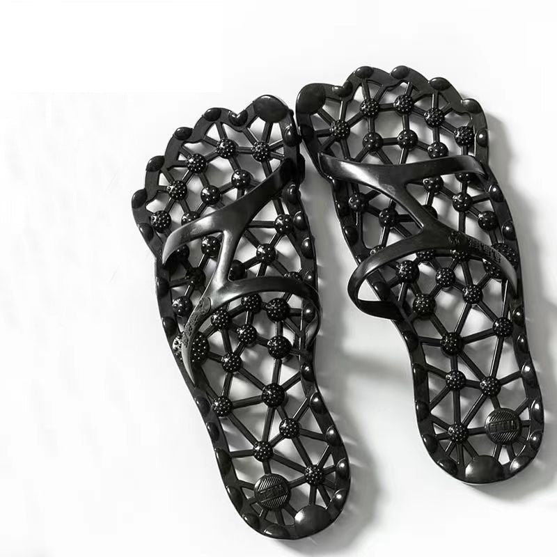Foot Massage Slippers for Men and Women – Non-Slip Indoor Bathroom Slides with Soft Sole for Relaxation and Pain Relief