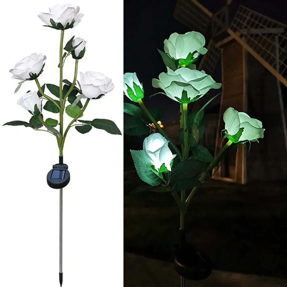 Solar Rose Garden Lights – Decorative Outdoor Flower Lamps for Yard, Patio & Lawn Décor