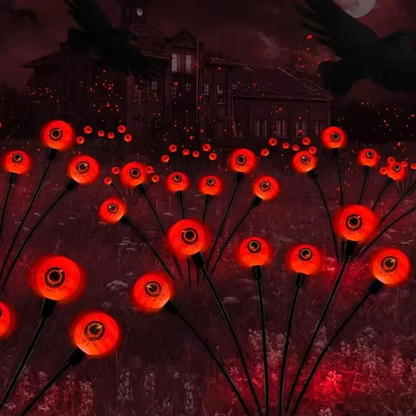 Halloween Eyeball Solar Lights – Pack Firefly Stake Lights with 6 Heads for Garden, Lawn, Patio, Festival Decoration