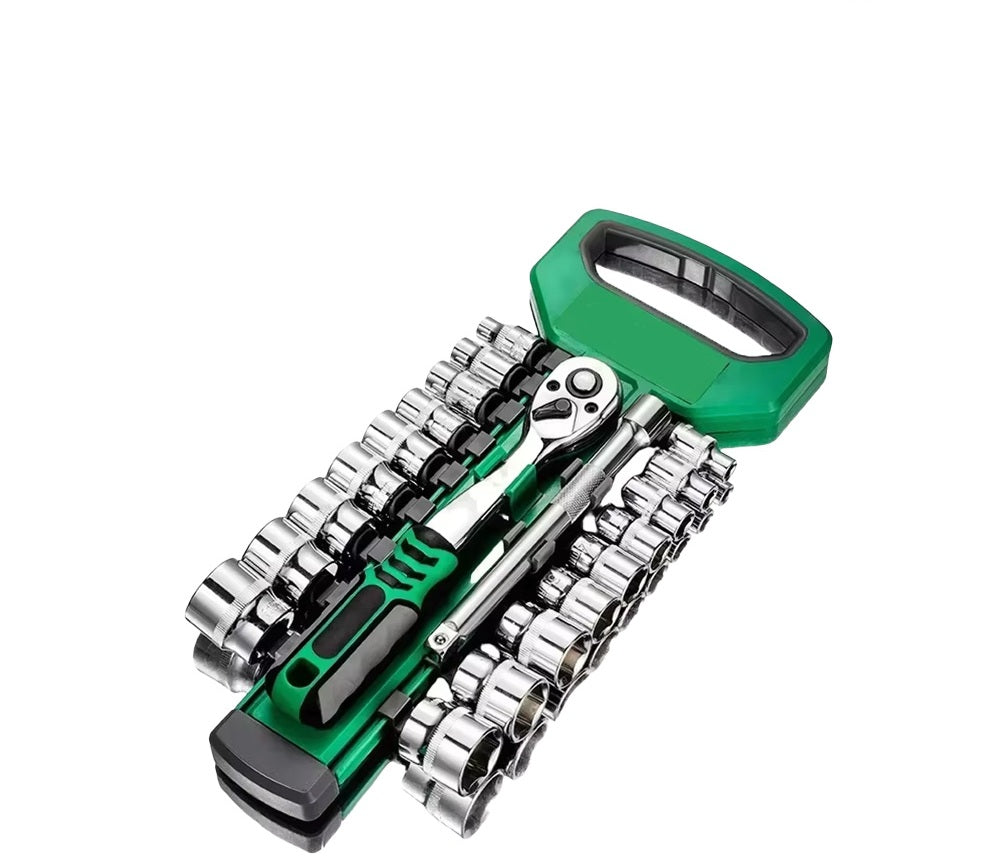 Comprehensive Socket Sleeve Wrench Set – Auto Repair Ratchet Spanner Kit with 1/4, 3/8, 1/2 Drive Sizes for Multi-Purpose Use