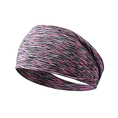 Widening Sports Headbands - 5-Pack Soft Elastic Quick-Dry Sweatbands for Yoga, Running, Gym Workout & All-Day Comfort