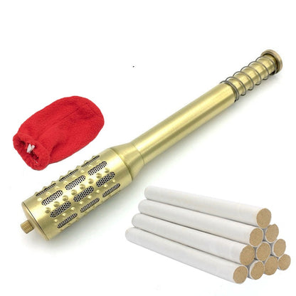 Copper Moxibustion Tool – Handheld Moxa Stick Burner with Rotating Massager for Acupoint Warming, Meridian Therapy, Stress Relief, and Natural Massage Health Care