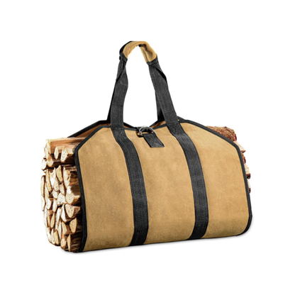 Heavy-Duty Firewood Carrier Bag – Durable PVC Tote for Fireplace, Camping & Wood Transport