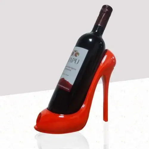 High-Heeled Shoe Wine Rack – Chic Living Room Ornament and Gift for Friends, Parties, and Home Bars