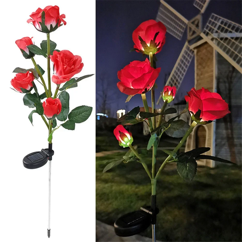 Solar Rose Garden Lights – Decorative Outdoor Flower Lamps for Yard, Patio & Lawn Décor