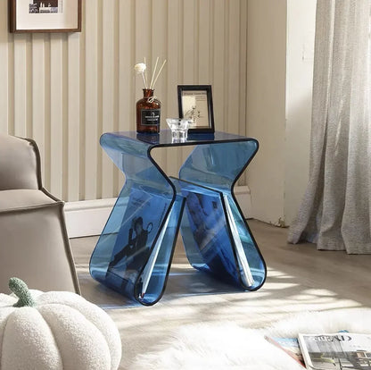 Acrylic Transparent Side Table – Minimalist Home Coffee & Sofa Table for Living Room or Bedroom