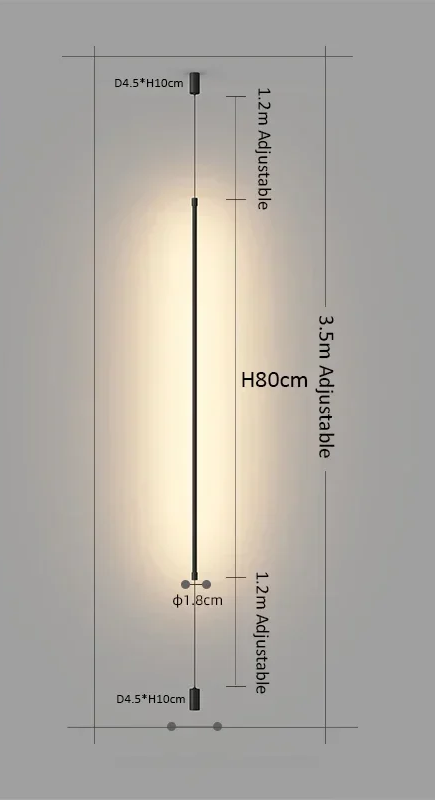 Minimalist Black LED Floor Lamp – Modern Home Decoration Light Fixture for Living Room, Bedroom, or Hallway