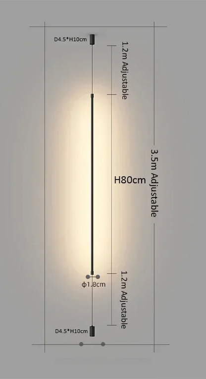 Minimalist Black LED Floor Lamp – Modern Home Decoration Light Fixture for Living Room, Bedroom, or Hallway