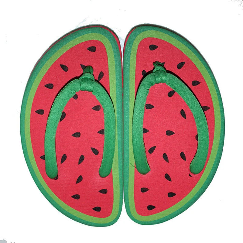 Cute Summer Fruit Flip Flops – Colorful Cartoon Pattern Non-Slip Beach Sandals for Women and Kids Summer Comfort Wear