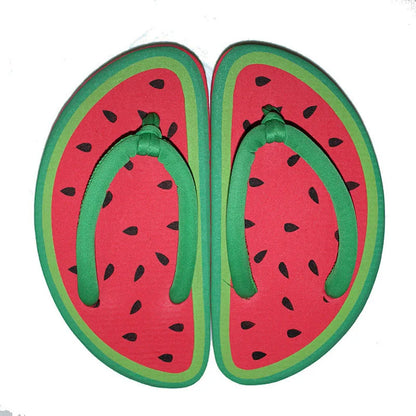 Cute Summer Fruit Flip Flops – Colorful Cartoon Pattern Non-Slip Beach Sandals for Women and Kids Summer Comfort Wear