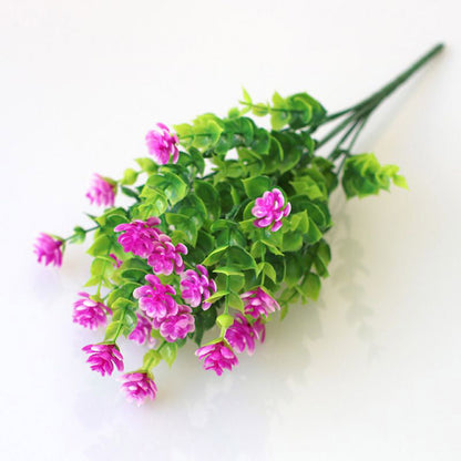 Artificial Flower Bundle – UV Resistant Faux Shrubs for Outdoor Garden & Wedding Decoration