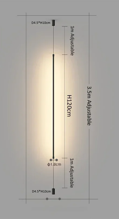 Minimalist Black LED Floor Lamp – Modern Home Decoration Light Fixture for Living Room, Bedroom, or Hallway
