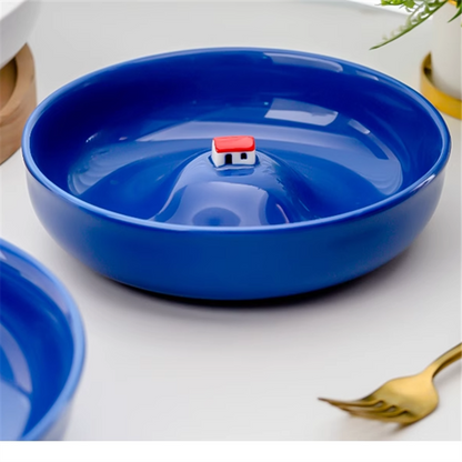 Handmade Porcelain Plate – Creative Three-Dimensional Water Bowl for Home Dining & Decoration