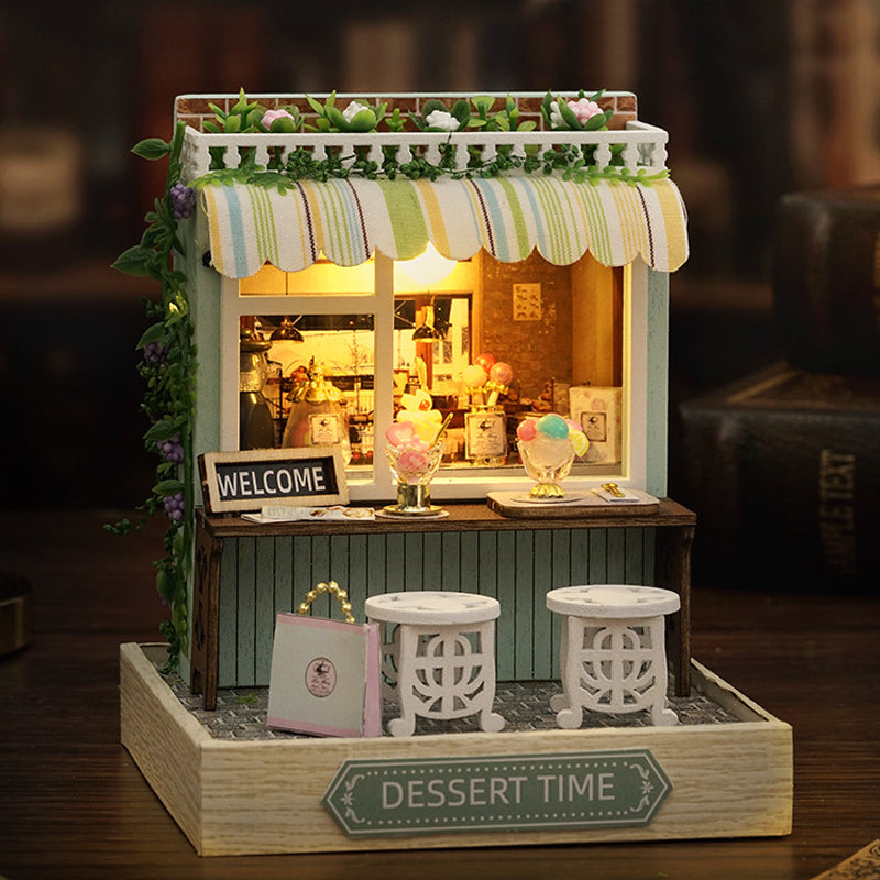 DIY Miniature Butter House Kit – 3D Puzzle with Furniture & Flowers, Handmade Assembly Model for Bedroom Décor