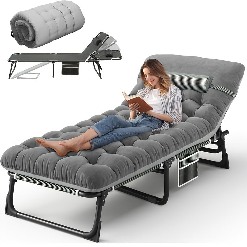 Foldable Heavy Duty Bed – Portable Sleeping Solution with Comfort-First Design for Guests, Camping, Travel, or Emergency Use