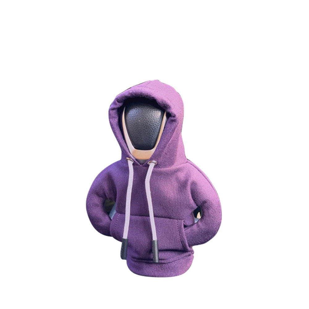 Car Gear Shift Knob Hoodie Cover – Manual & Automatic Gear Lever Decoration Hoodies for Car Interior Styling