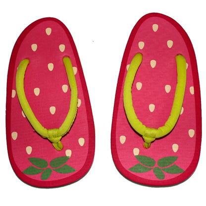 Cute Summer Fruit Flip Flops – Colorful Cartoon Pattern Non-Slip Beach Sandals for Women and Kids Summer Comfort Wear