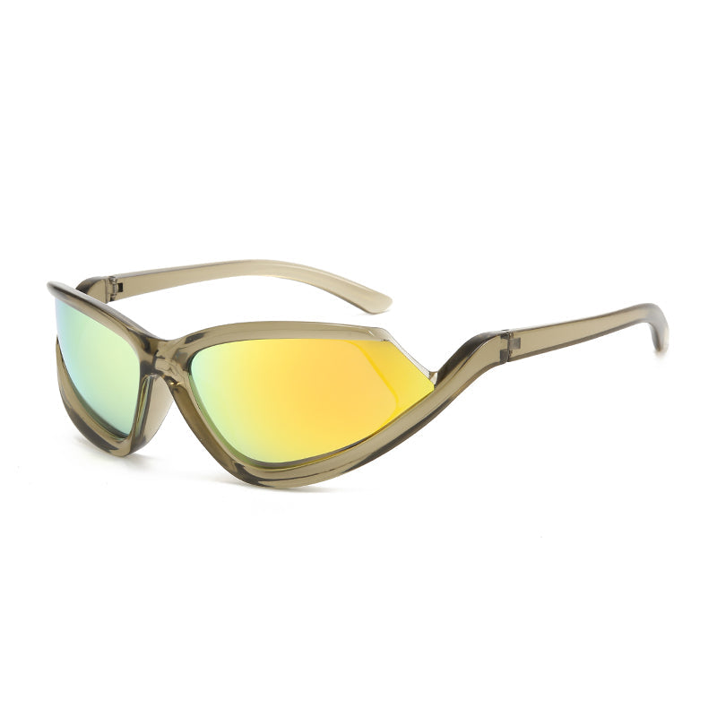 High-End Cycling Sunglasses – Sporty Notched Lens Design for Maximum UV Protection and Style
