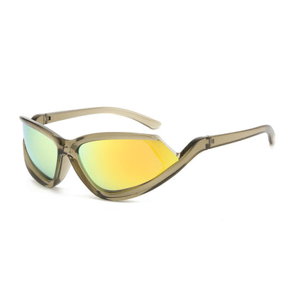 High-End Cycling Sunglasses – Sporty Notched Lens Design for Maximum UV Protection and Style