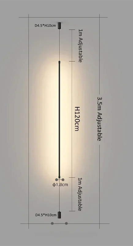 Minimalist Black LED Floor Lamp – Modern Home Decoration Light Fixture for Living Room, Bedroom, or Hallway