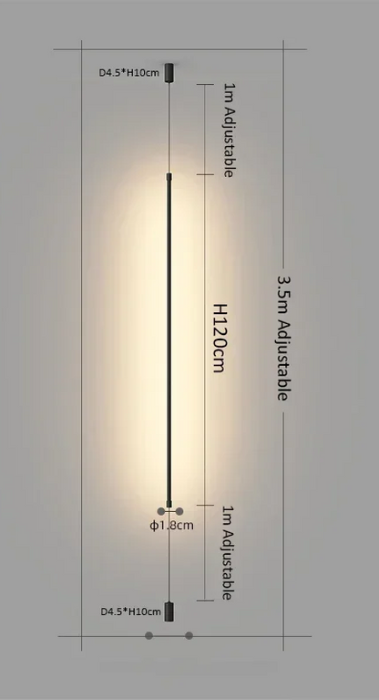 Minimalist Black LED Floor Lamp – Modern Home Decoration Light Fixture for Living Room, Bedroom, or Hallway