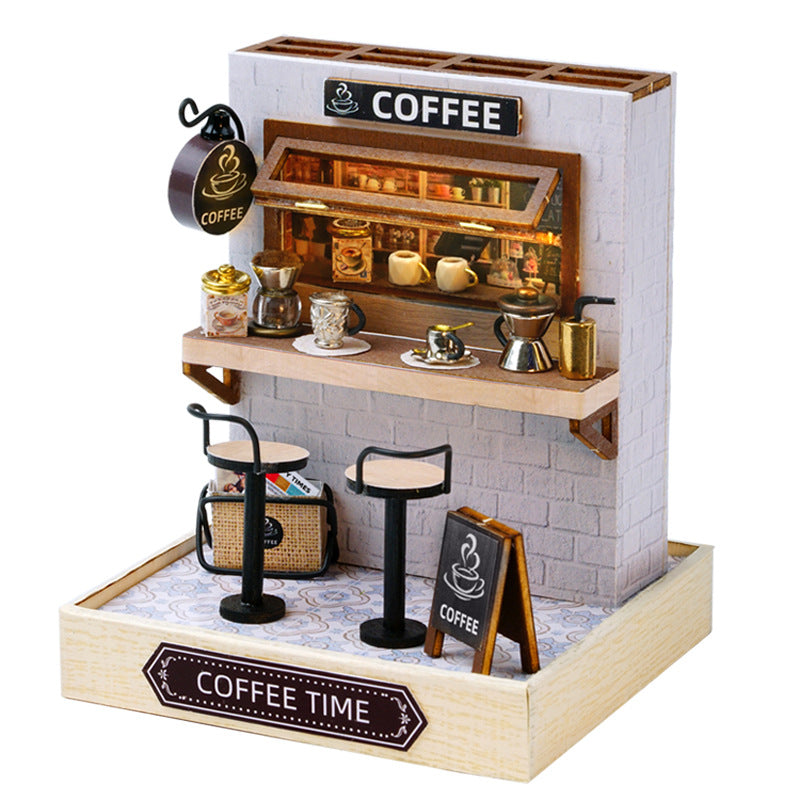 DIY Miniature Butter House Kit – 3D Puzzle with Furniture & Flowers, Handmade Assembly Model for Bedroom Décor