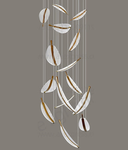 Modern LED Spiral Chandelier – Loft-Inspired Pendant Light for Villa Living Room, Staircase, or Duplex Indoor Decoration