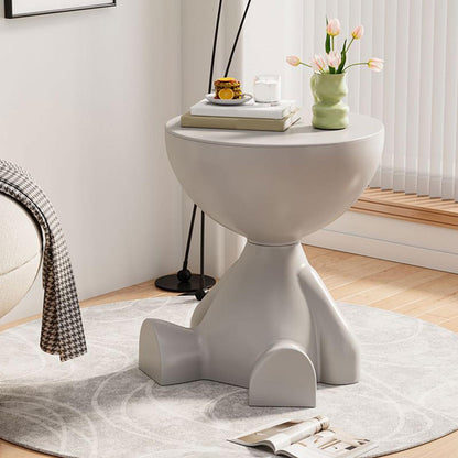 Creative Side End Table Edge Table – Flat-Head Bedside Multifunctional Sofa Side Table, Minimalist Coffee Tray for Small Spaces