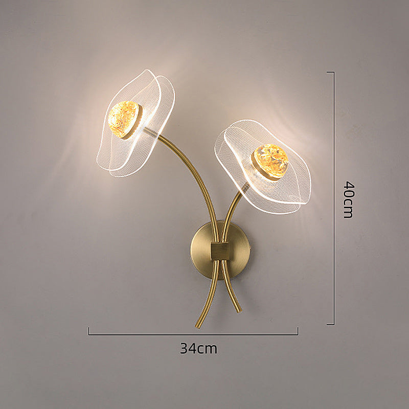 Modern Personalized Lotus Leaf LED Wall Light – Elegant Indoor/Outdoor Lighting for Bedroom, Living Room, Staircase, Kitchen, or Hallway Décor