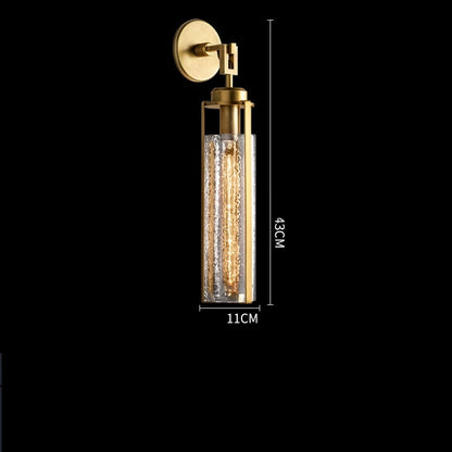 Crystal LED Wall Light – Elegant Water Droplet Design with Copper Finish, Nordic Wandlamp for Bedrooms, Living Rooms, Bathrooms, and Beside Mirrors