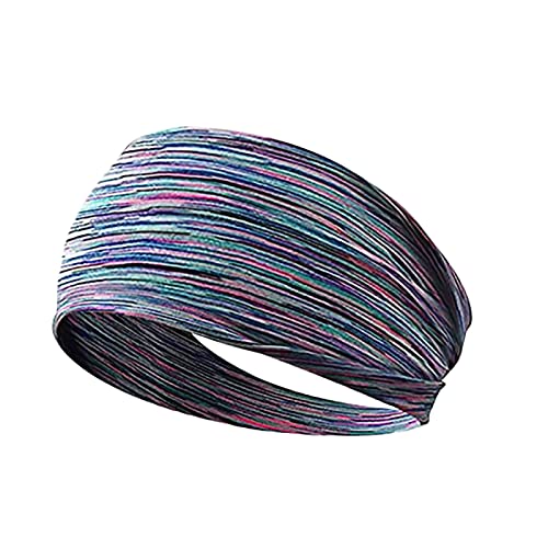 Widening Sports Headbands - 5-Pack Soft Elastic Quick-Dry Sweatbands for Yoga, Running, Gym Workout & All-Day Comfort