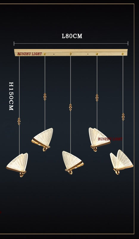 Romantic Butterfly LED Chandelier – High-End Modern Lighting for Restaurants, Villas, Bedrooms, and Staircases with Stunning Nordic-Inspired Luxury Design