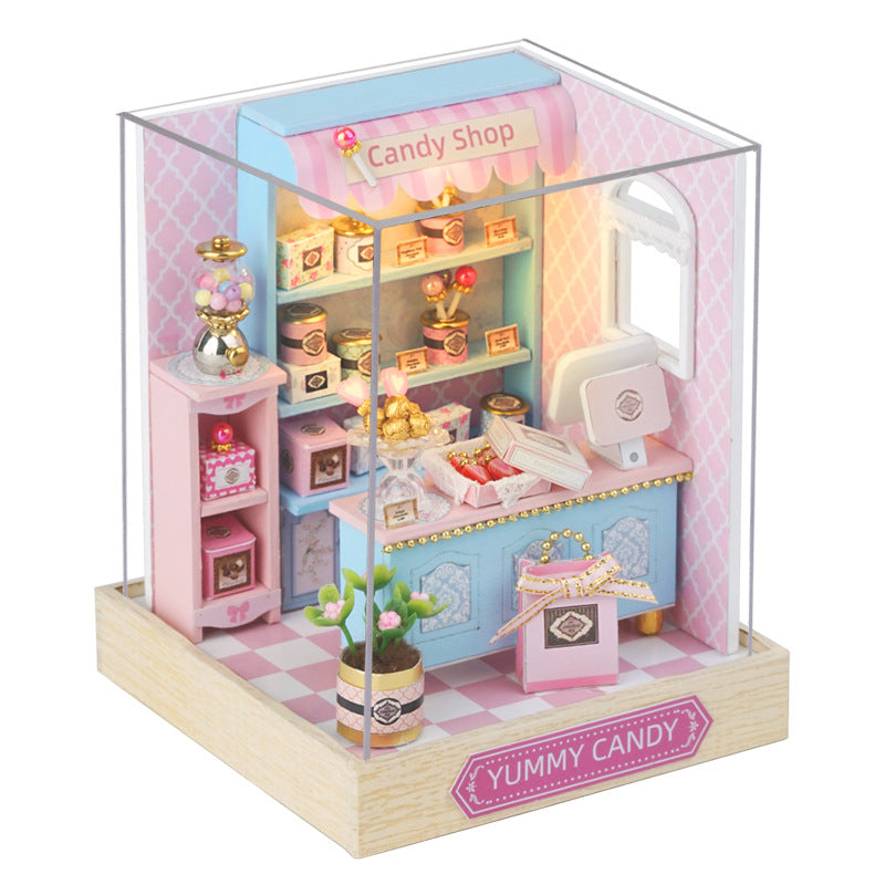 DIY Miniature Butter House Kit – 3D Puzzle with Furniture & Flowers, Handmade Assembly Model for Bedroom Décor