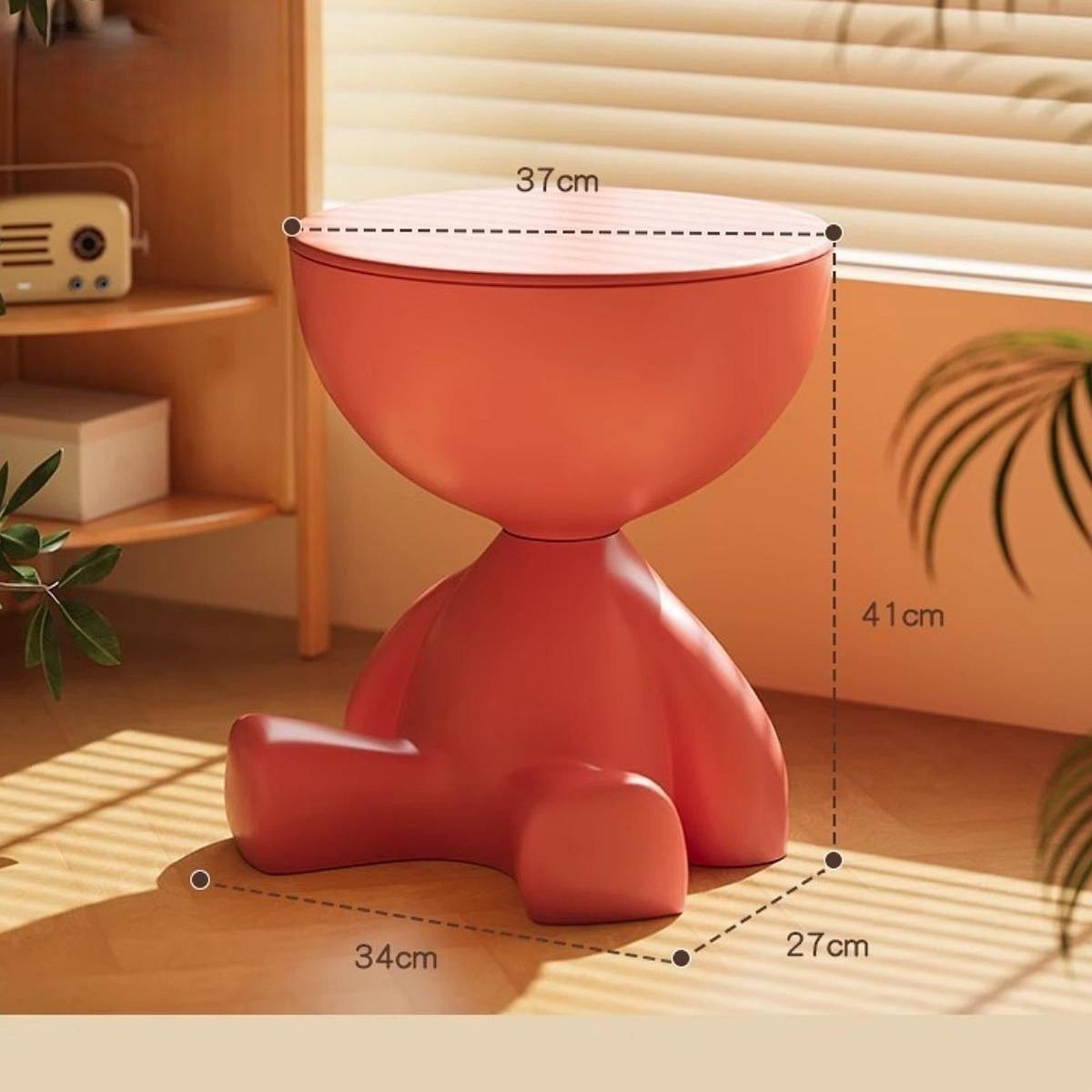Creative Side End Table Edge Table – Flat-Head Bedside Multifunctional Sofa Side Table, Minimalist Coffee Tray for Small Spaces