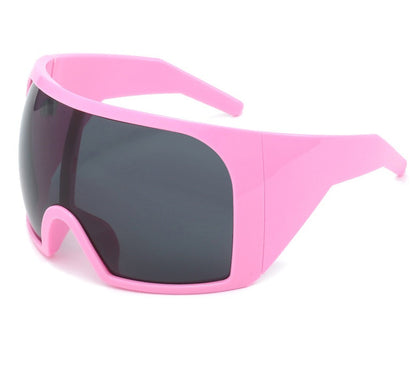 Oversized Punk Shield Sunglasses – Bold Luxury Steampunk Goggles for Women & Men with UV400 Protection, Big Frame 2025 Trendy Style