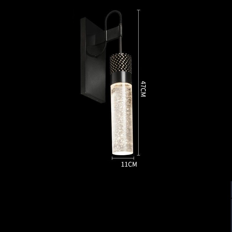 Crystal LED Wall Light – Elegant Water Droplet Design with Copper Finish, Nordic Wandlamp for Bedrooms, Living Rooms, Bathrooms, and Beside Mirrors