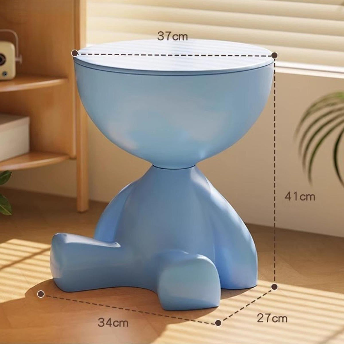 Creative Side End Table Edge Table – Flat-Head Bedside Multifunctional Sofa Side Table, Minimalist Coffee Tray for Small Spaces
