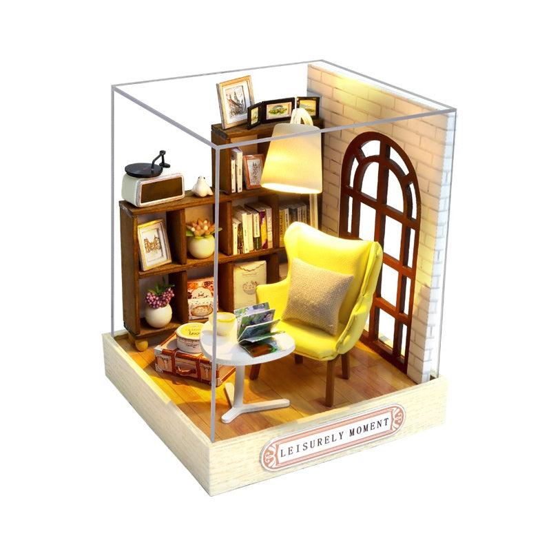 DIY Miniature Butter House Kit – 3D Puzzle with Furniture & Flowers, Handmade Assembly Model for Bedroom Décor