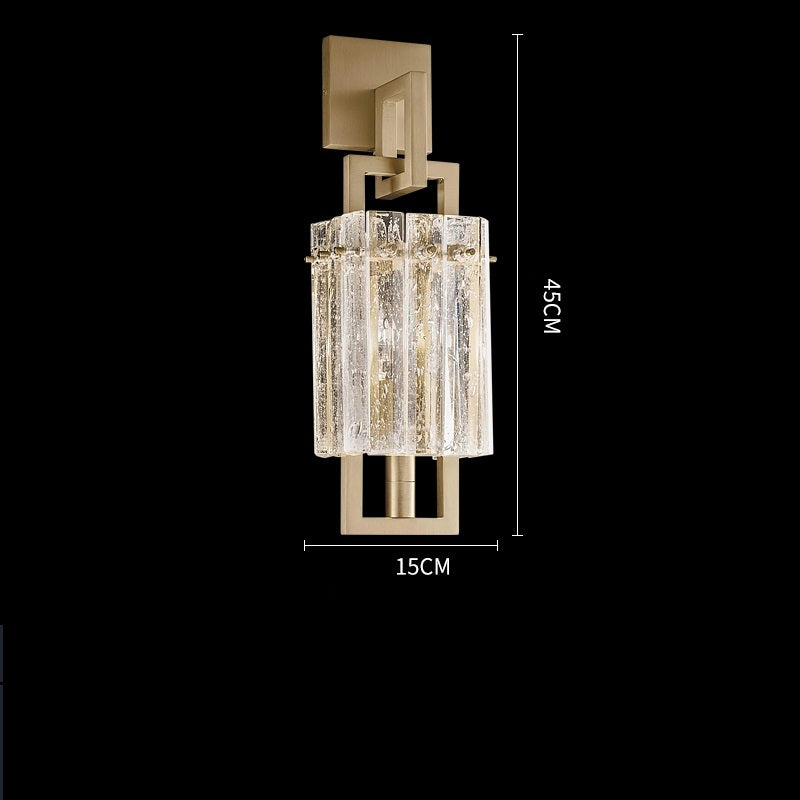 Crystal LED Wall Light – Elegant Water Droplet Design with Copper Finish, Nordic Wandlamp for Bedrooms, Living Rooms, Bathrooms, and Beside Mirrors