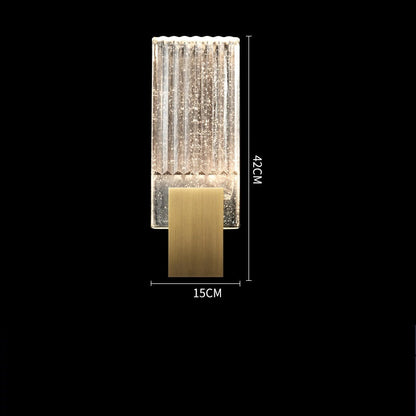 Crystal LED Wall Light – Elegant Water Droplet Design with Copper Finish, Nordic Wandlamp for Bedrooms, Living Rooms, Bathrooms, and Beside Mirrors