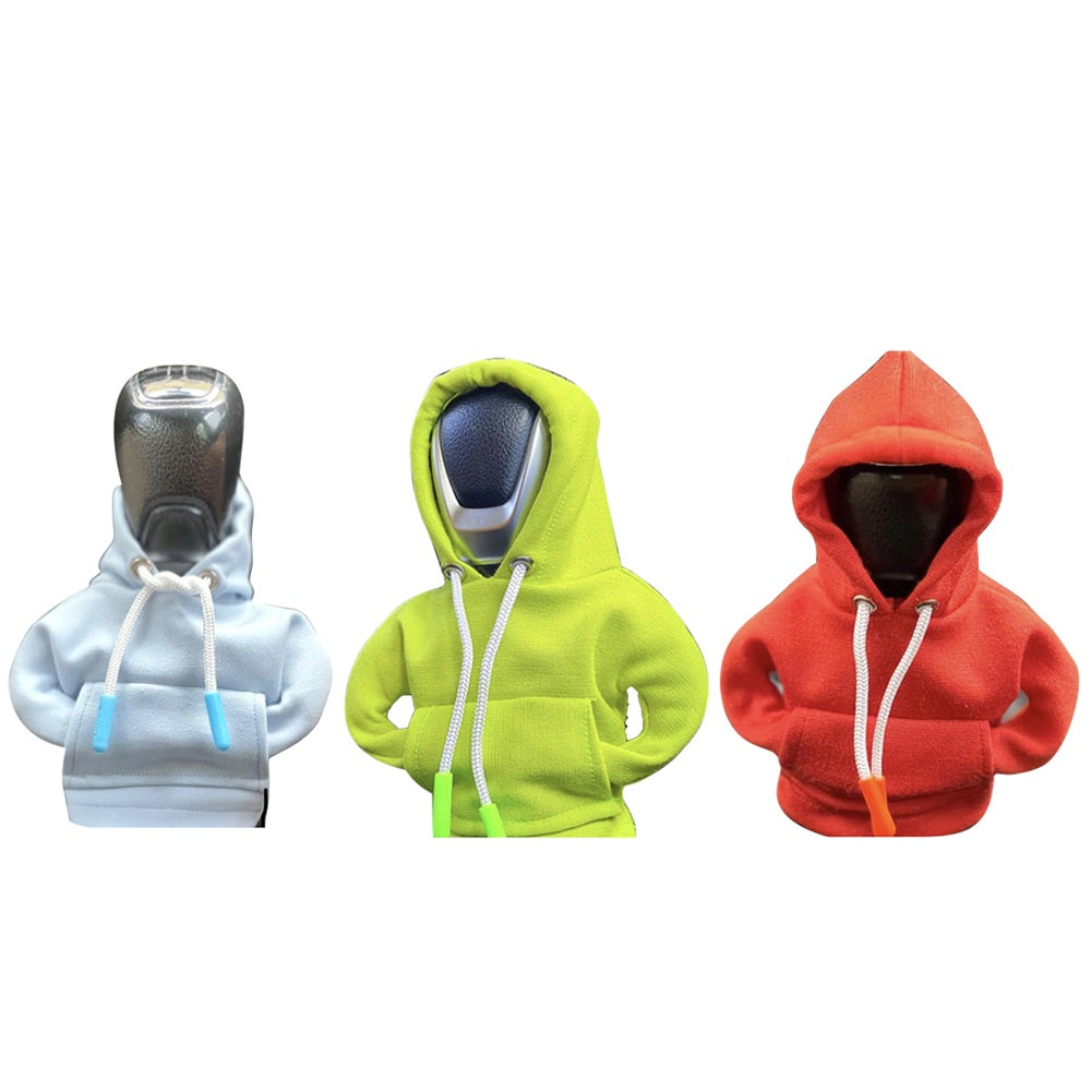 Car Gear Shift Knob Hoodie Cover – Manual & Automatic Gear Lever Decoration Hoodies for Car Interior Styling