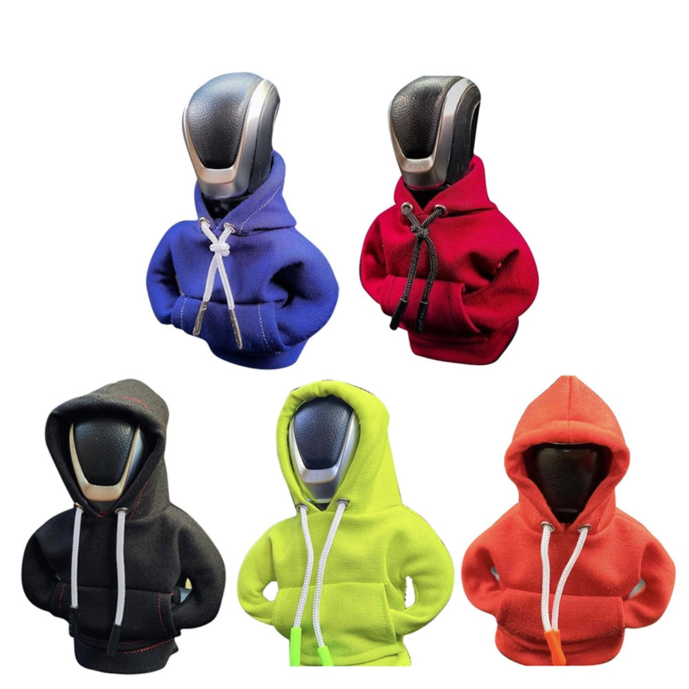 Car Gear Shift Knob Hoodie Cover – Manual & Automatic Gear Lever Decoration Hoodies for Car Interior Styling