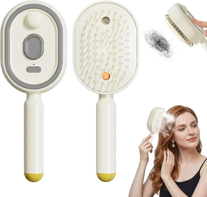 Electric Scalp Massage Comb – 3-in-1 Rechargeable Spray Brush with Steam, Essential Oil Application and Self-Cleaning Design for Hair & Scalp Care