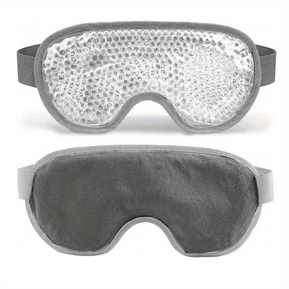 Reusable Gel Eye Mask – Cooling Cold Compress for Puffy Eyes, with Soft Plush Reverse Side