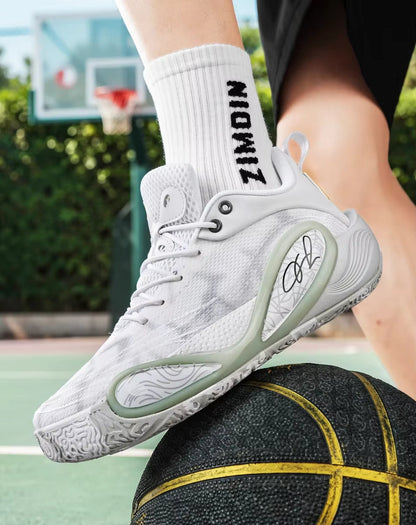 Men's Basketball Shoes – Breathable Cushioned Athletic Sneakers with Anti-Slip Sole for Running, Basketball, Fitness Training and Everyday Sports Performance