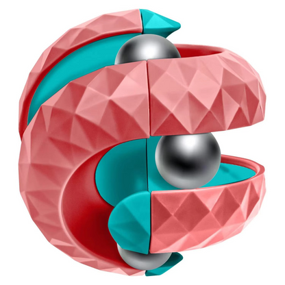 Track Ball Sensory Fidget Cube – Infinite Flip Decompression Toy with Rolling Ball for Stress Relief, Focus, Finger Play and Sensory Stimulation