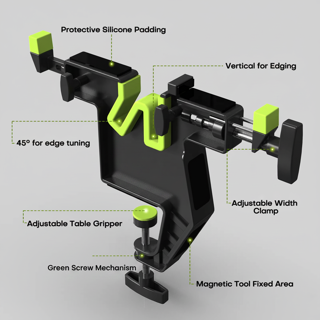 Adjustable Ski & Snowboard Tuning Vise – Stable Non-Slip Vice Grips for Horizontal & Vertical Waxing, Maintenance and Edge Tuning