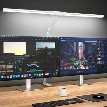 Double Single Head LED Architect Desk Lamp with Remote – 18W Eye-Caring Task Light with 3 Modes & 6 Brightness Levels for Office, Workbench & Study