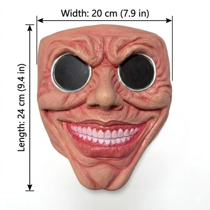 Scary Smile Half-Face Mask – Creepy Black Hole Horror Mask for Halloween, Cosplay, Masquerade Parties, Adult Costumes and Spooky Photo Props